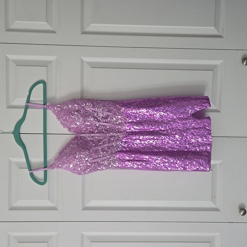 Corset Bodycon Sequin Homecoming Dress (#Milly020117739) LilacSize 2